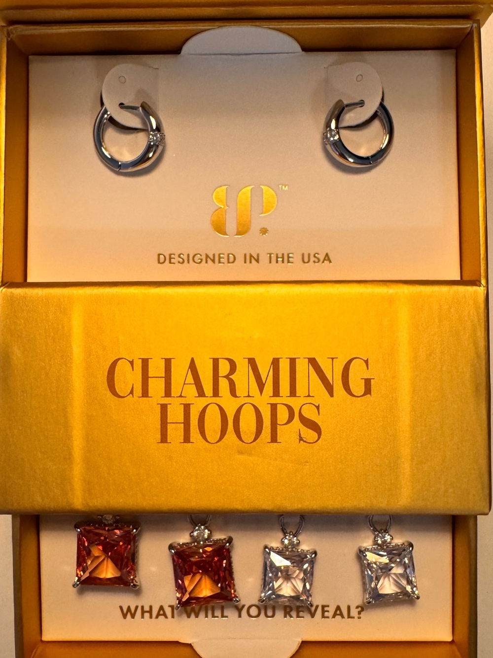 NWT Bomb Party Charming Hoops Set